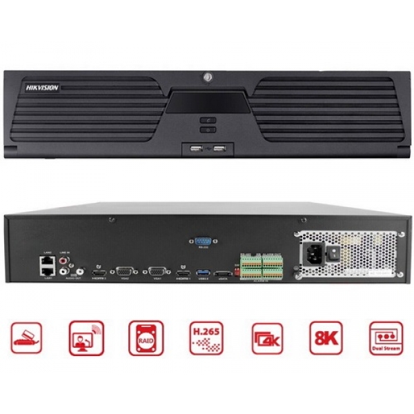 Hikvision DS-9664NI-M8 - Network Video Recorder - 64 -channels - 8x SATA - PoE